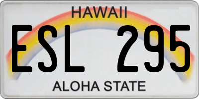 HI license plate ESL295