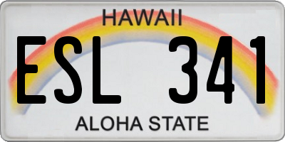 HI license plate ESL341