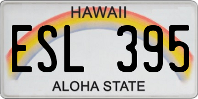 HI license plate ESL395