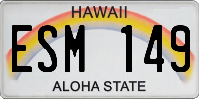 HI license plate ESM149