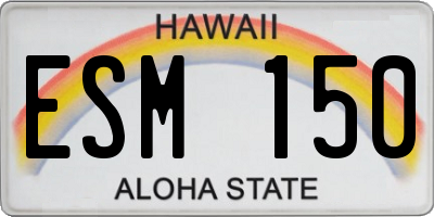 HI license plate ESM150