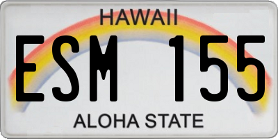HI license plate ESM155