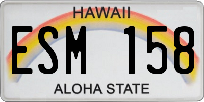HI license plate ESM158