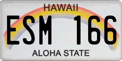 HI license plate ESM166