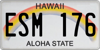 HI license plate ESM176