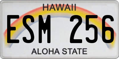 HI license plate ESM256