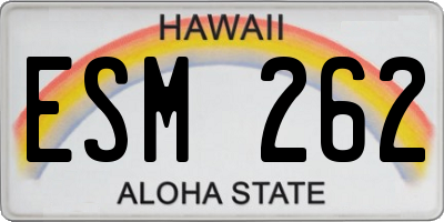 HI license plate ESM262