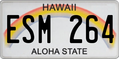 HI license plate ESM264