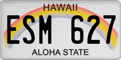 HI license plate ESM627