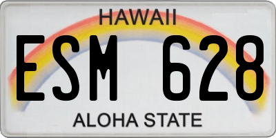 HI license plate ESM628