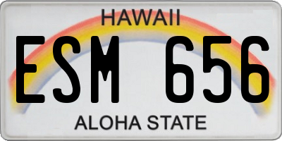 HI license plate ESM656