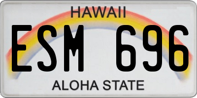 HI license plate ESM696