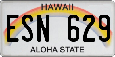 HI license plate ESN629