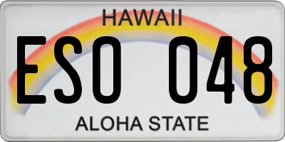 HI license plate ESO048