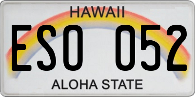 HI license plate ESO052