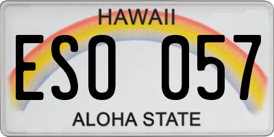 HI license plate ESO057