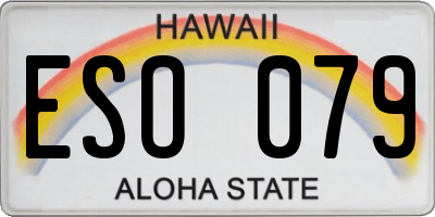 HI license plate ESO079