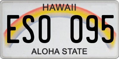 HI license plate ESO095