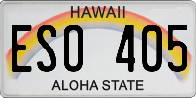 HI license plate ESO405