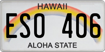 HI license plate ESO406