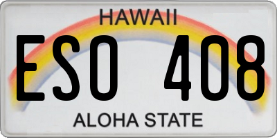 HI license plate ESO408