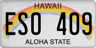 HI license plate ESO409