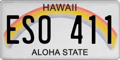 HI license plate ESO411