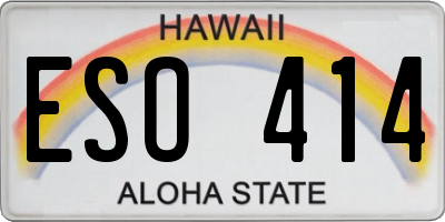 HI license plate ESO414