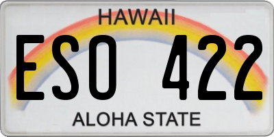 HI license plate ESO422