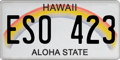 HI license plate ESO423