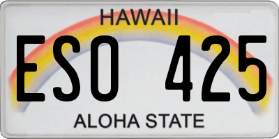 HI license plate ESO425