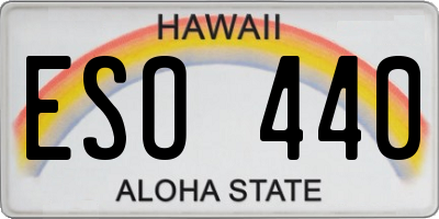 HI license plate ESO440
