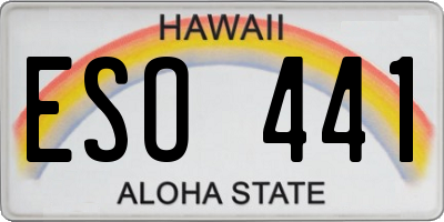 HI license plate ESO441