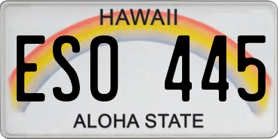 HI license plate ESO445