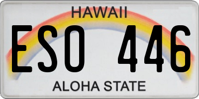 HI license plate ESO446