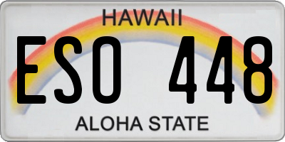HI license plate ESO448
