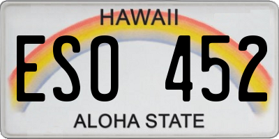 HI license plate ESO452