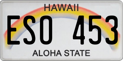 HI license plate ESO453