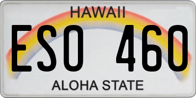 HI license plate ESO460