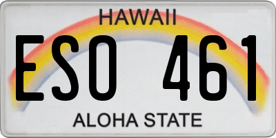 HI license plate ESO461