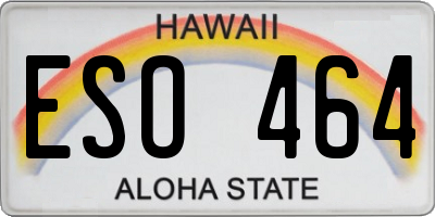 HI license plate ESO464