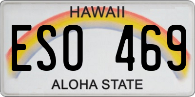 HI license plate ESO469