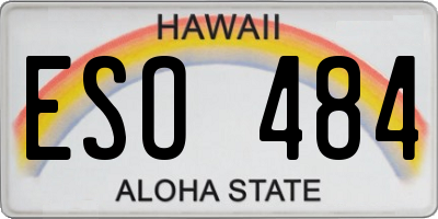 HI license plate ESO484
