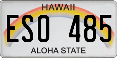 HI license plate ESO485