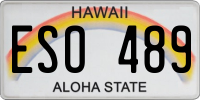 HI license plate ESO489