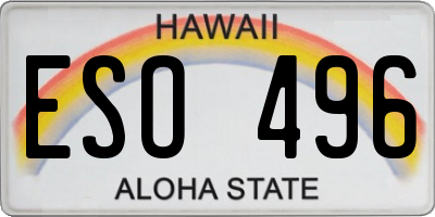 HI license plate ESO496