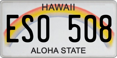 HI license plate ESO508