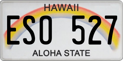 HI license plate ESO527