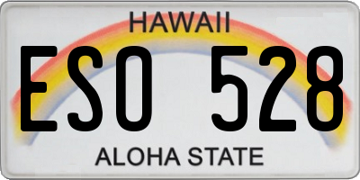 HI license plate ESO528