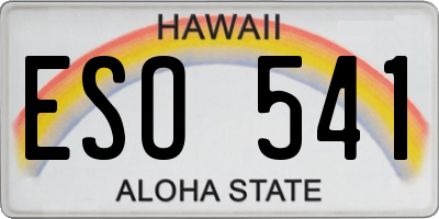HI license plate ESO541
